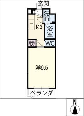 幸マンション(1K/2階)の間取り写真