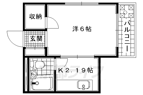 パープルハイツ(1K/3階)の間取り写真
