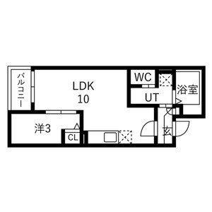 JACK INAKAMII(1LDK/2階)の間取り写真