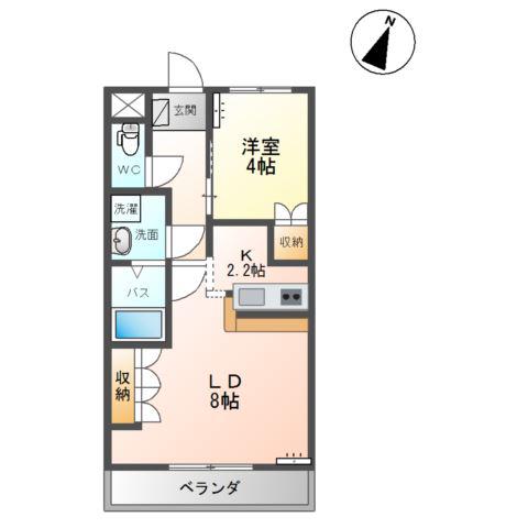 サンロード・S(1LDK/2階)の間取り写真