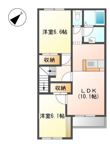 ボスコアバンティ(2LDK/2階)の間取り写真