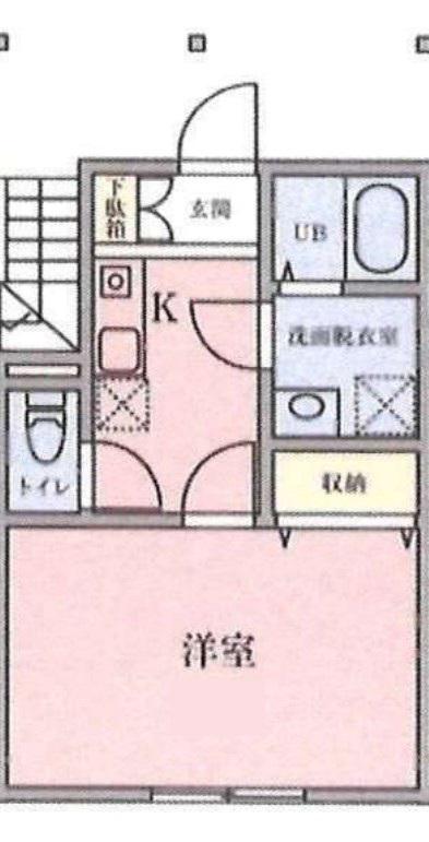 ハイツストーリア(1K/1階)の間取り写真
