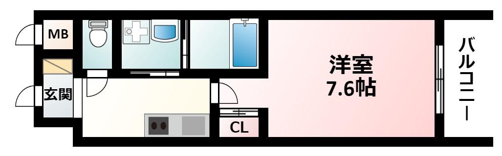 COMFORESPA新大阪(1K/3階)の間取り写真