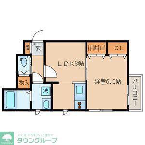 シャイロー江古田(1LDK/1階)の間取り写真