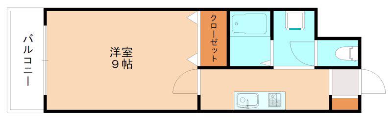PAYSAGEASO(1K/7階)の間取り写真