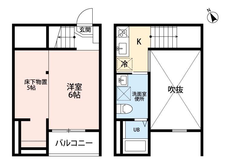 BLOSSOM MEIJI(1SK/2階)の間取り写真