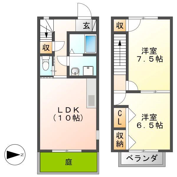 ブランシェ21(2LDK/1階)の間取り写真