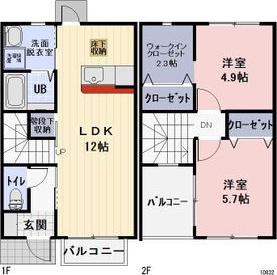 陽なたハイツ(2LDK/1階)の間取り写真