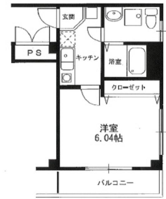 クリスタルステーション403(1K/4階)の間取り写真