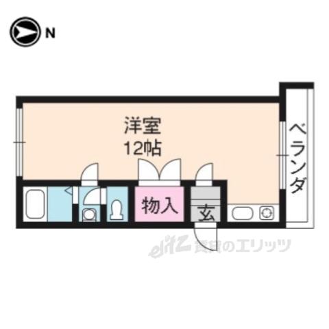 ドミニコ山久(1K/3階)の間取り写真