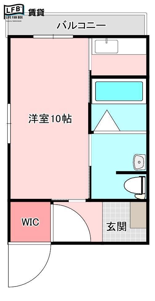 アスティオン常盤台 D棟(1K/1階)の間取り写真