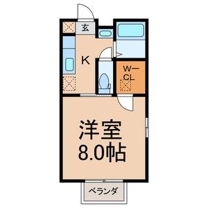シャ・ブラン(1K/1階)の間取り写真