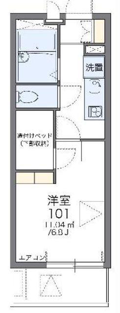 レオパレスグリーンIII(1K/4階)の間取り写真