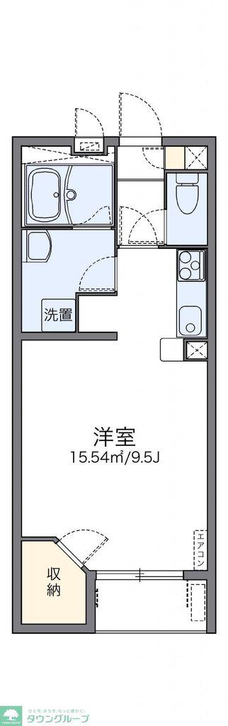 レオネクストグランパール久住(1K/1階)の間取り写真