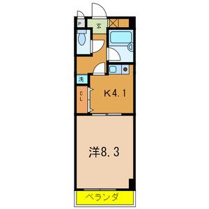AUBE918(1K/6階)の間取り写真