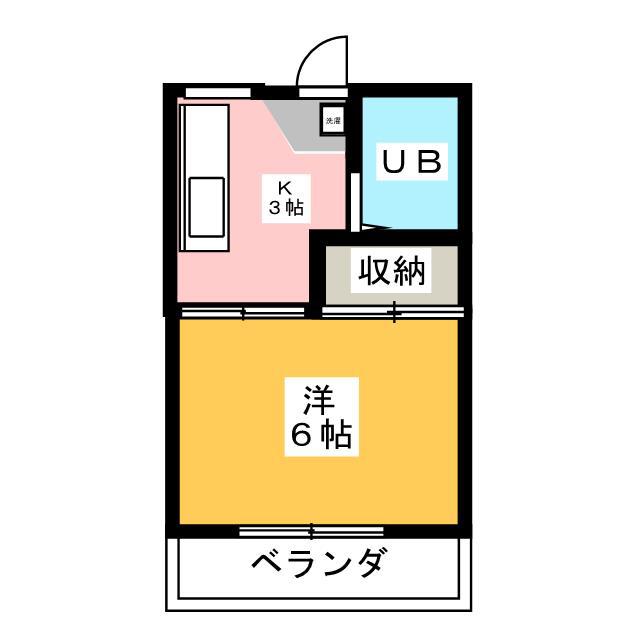 ハウス司(1K/2階)の間取り写真
