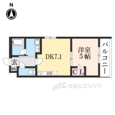 サクシード両替町(1DK/3階)の間取り写真