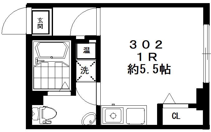 レスツオン参宮橋(1K/3階)の間取り写真