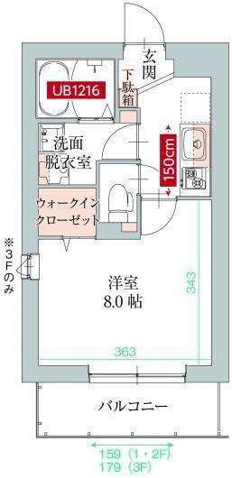 Y.HALE(1K/1階)の間取り写真