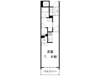 BRILLIA神楽坂ID(ワンルーム/2階)の間取り写真