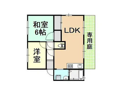 ハイツ菅原(2LDK/1階)の間取り写真