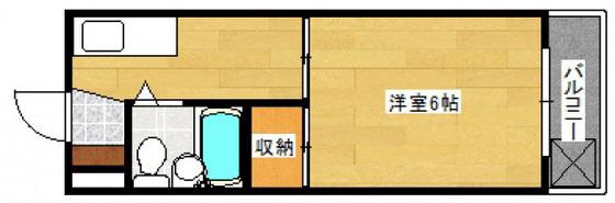 第五KSNビル(1K/4階)の間取り写真