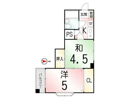 レジデンツァコトブキ(2K/3階)の間取り写真