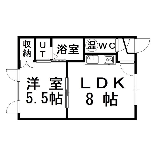 アーバンビクトリア(1LDK/1階)の間取り写真