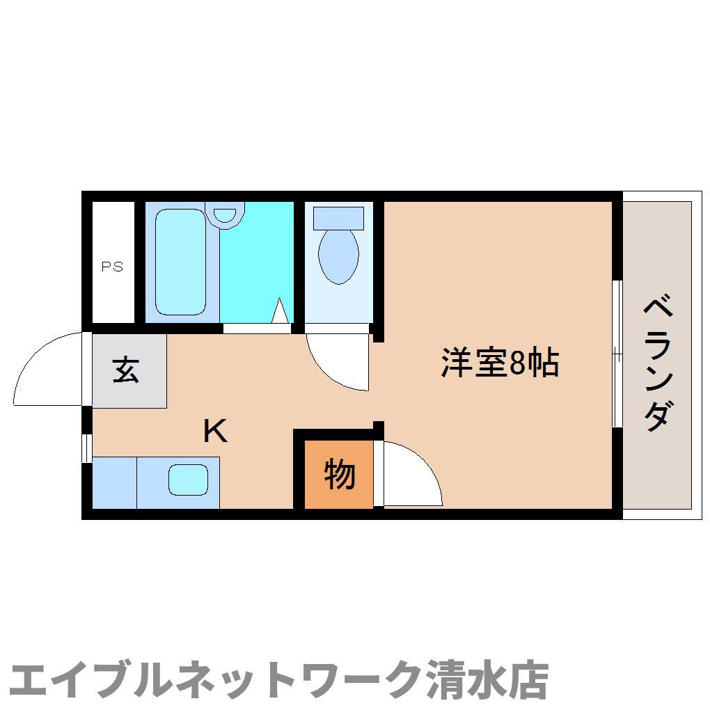 HEARTH(ワンルーム/2階)の間取り写真