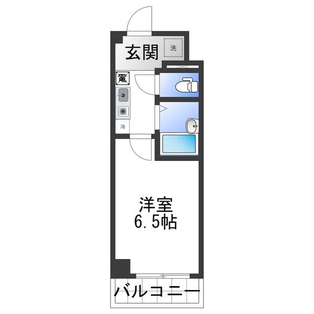 和歌山ドリームビル(1K/2階)の間取り写真