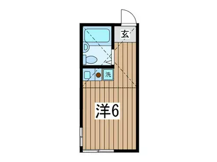 さくら横須賀中央(ワンルーム/2階)の間取り写真