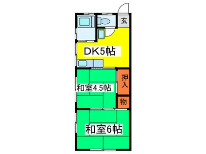 ハイムコイケ(2DK/2階)の間取り写真