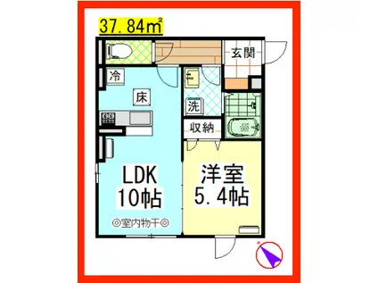 DL GRAND湘南B棟 (1LDK/1階)の間取り写真