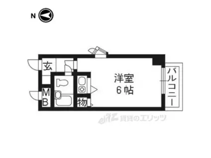 スぺリオン伏見(ワンルーム/4階)の間取り写真