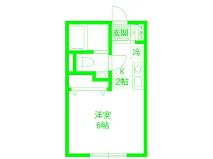 ヴェラハイツ磯子壱番館(ワンルーム/1階)の間取り写真