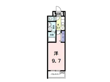 ウィステリア C(1K/3階)の間取り写真