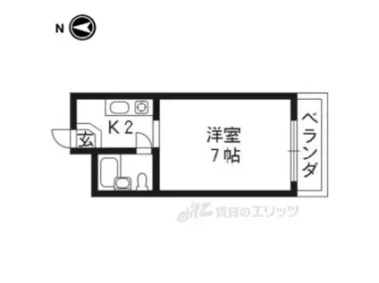 レジデンス太田Ⅰ(1K/1階)の間取り写真