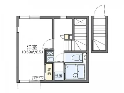 レオネクスト富士見(1K/2階)の間取り写真
