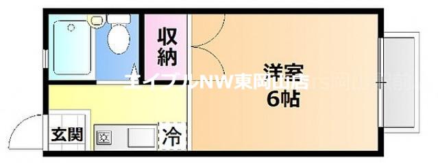 CLEO・旭川(1K/1階)の間取り写真