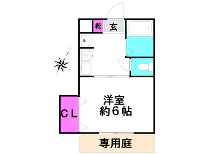 アパルトメントリベルティ(1K/2階)の間取り写真