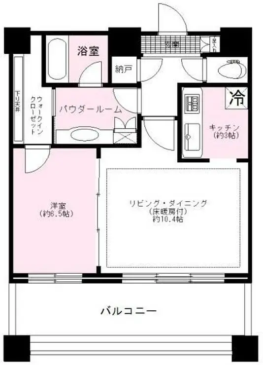 カテリーナ三田タワースイート イーストアーク 2階階 間取り