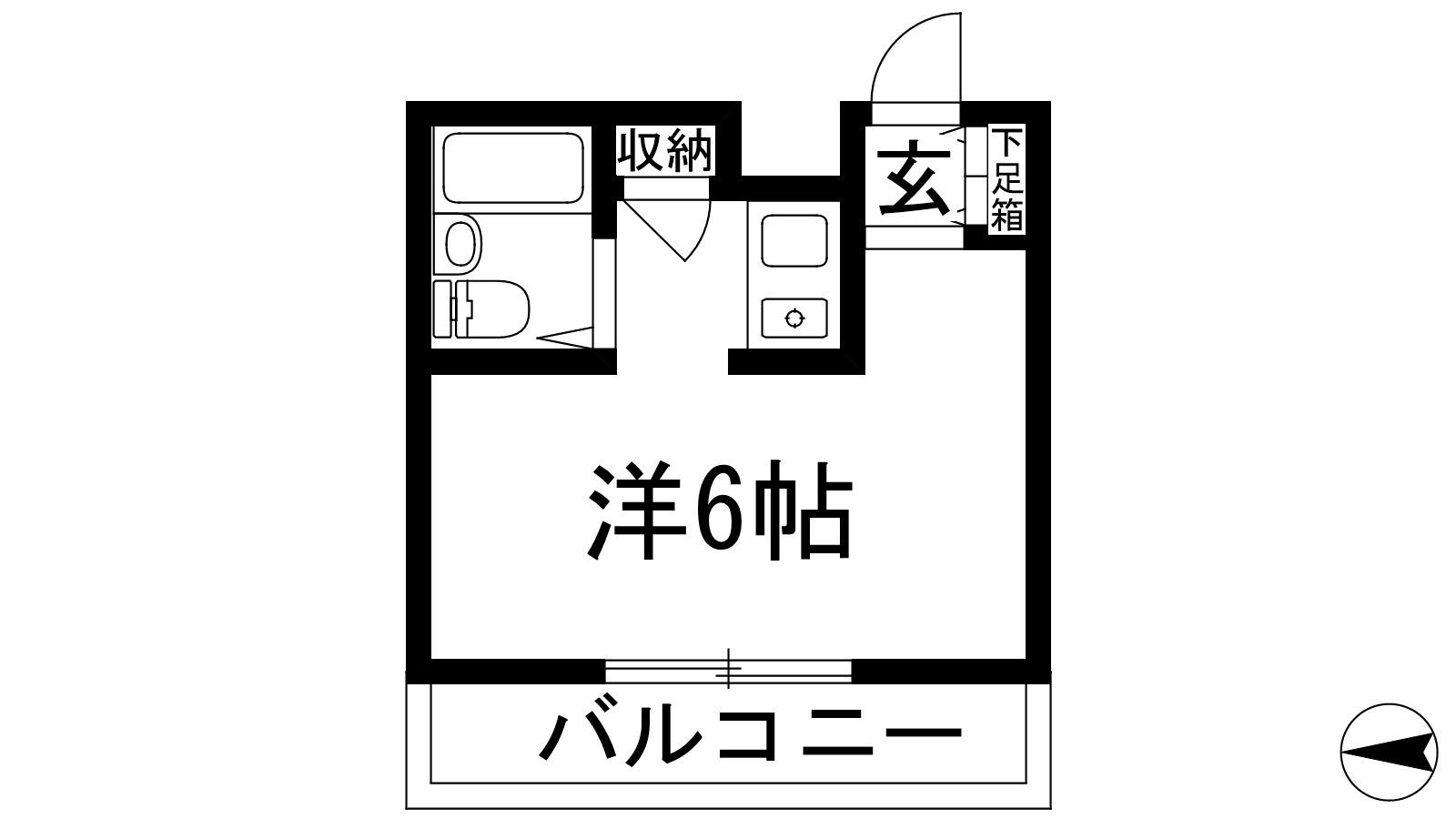 パラッツオニッセイ(ワンルーム/2階)の間取り写真