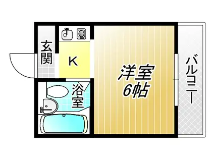 YOUハイム衣摺II番館(ワンルーム/3階)の間取り写真