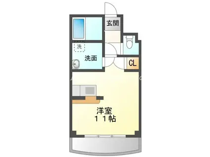 やまやの森(ワンルーム/5階)の間取り写真