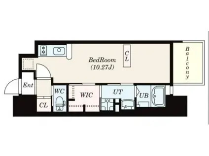 エステムコート大阪・弁天町(ワンルーム/14階)の間取り写真