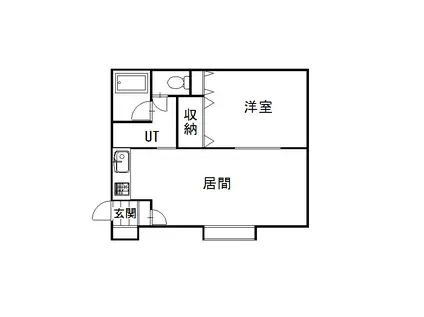 メゾンセルダム(1LDK/2階)の間取り写真