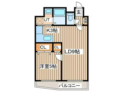 レーヴ・フロレゾン(1LDK/5階)の間取り写真