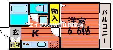 ラフォーレ(1K/1階)の間取り写真
