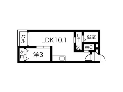 WARREN NAKASHIOTAII(1LDK/2階)の間取り写真