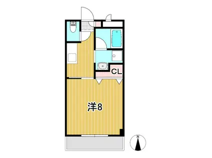 コーポやわら(1K/3階)の間取り写真